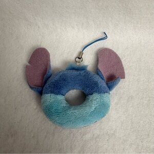 STITCH Lifesaver Round Plush Blue Bag Charm Disney Japan